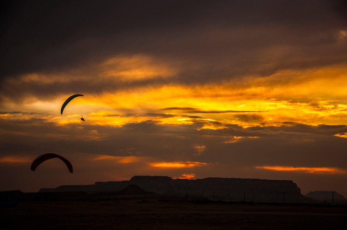 Paragliding and Kite Surfing on Qeshm Island, Qeshm
